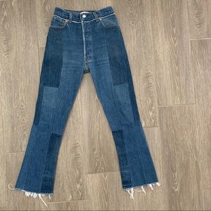 Re/Done Levi’s patchwork ultra high rise jeans 24 (fit like a 23)